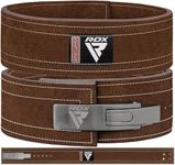 RDX Powerlifting Belt for Weight Lifting - Approved By IPL and USPA Lever Buckle Gym Training Belt 10mm Thick 4 inches Lumbar Back Support - Great for Strongman, Bodybuilding, Deadlifts & Squat