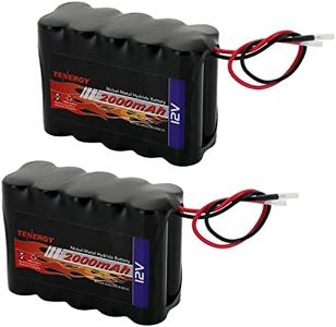 Tenergy 2 Pack 12V 2000mAh Battery Packs RC Battery w/Bare Leads for RC Airplanes, RC Car, DIY and More