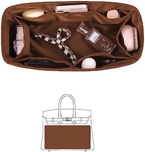KINGS IN BAG Insert Bag for Birkin 35, Silky Bag Shaper Compatible with Hermes Birkin Bag, Lightweight and Soft Touch Inner Bag (Gold, Birkin35)