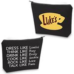 ZJXHPO Girls Inspire Makeup Bag Dress Like Lorelai Think Like Rory Cosmetic Bag Movie Fans Gift Novelty Bag (C-BL Lorelai)