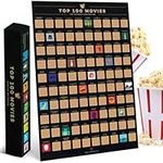 Enno Vatti 100 Movies Scratch Off Poster - Bucket List Movie Poster - Top Must-See Films for Movie Lovers - Date Night Ideas - Top Films of All Time Wall Decor - Cinema Challenge Chart - 42x59,4 cm