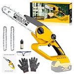 8 Inch Mini Chainsaw for Dewalt 20V MAX Battery (Battery Not Included), Handheld Mini Chainsaw Cordless, Electric Chainsaw with Security Lock, Portable Chain Saw for Wood Cut Tree Trimming