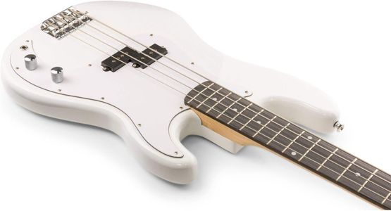 MAX Full-Size Bass Guitar Pack – White Electric Guitar Set