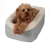 Snoozer 89104 Large Console Pet Car Seat Cream Fur, Grey