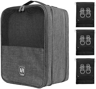 Travel Shoes Bag with Portable Handle, Waterproof Storage Shoes Pouch Holds 3 Pairs for Travel and Daily Use, Portable Travel Shoe Bags Organiser(4pcs)