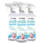 Nimble Baby Bottle Cleaner | Fragrance Free Liquid Spray for Baby Bottles, Teats, Breast Pumps, Protein Shakers and more | Removes Milk Residue (3 x 500 ml)