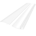 Kitchen Silicone Stove Counter Gap Cover with Heat Resistant Wide & Long Gap Filler Used for Protect Gap Filler Sealing Spills in Kitchen Counter, Stovetops（2 Pack, Semi-clear, 21 Inch）
