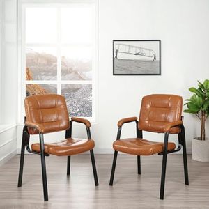 Naomi Home Mindy Office Chair, Set of 8 Caramel