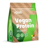 VPlab Vegan Protein Powder 500g - 16 Servings, 100% Plant Based and Natural Vegan Protein Shake, Blend of Pea Protein Isolate, Oat Protein Powder, Rice Protein Powder (Vanilla)