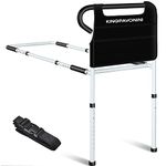 KingPavonini Bed Rails for Elderly Adults Safety - Adjustable Bed Cane with Non-Slip Ergonomic Handle and Storage Pocket, Stable Bed Assist Rails for Seniors Hold up to 400 Lbs, Tool-Free Assembly