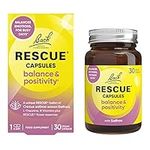 Rescue Balance and Positivity Capsules (30 Day Supply) Saffron, B5 B12 Vitamins, Flower Essences, Vegan Mood Enhancer Capsules for Emotional Balance and Busy Days