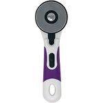 The Quilted Bear Rotary Cutter - Ergonomic Soft Grip Rotary Cutter for Fabric with Sharp Cutting Blade & Easy Blade Replace System (60mm Rotary Cutter)