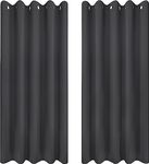 Utopia Bedding Blackout Curtains Grommet Thermal 2 Panels Drapes [Grey, 66 x 54 Inches] Sound Insulated Curtain for Bedroom and Living Room (167x137 cm)