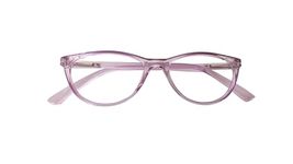 N Specs near reading glasses for mens & womens cat eye purple colour full frame with unbreakable fibre glasses (+0.75)