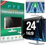 [2-Pack] 24 Inch Computer Privacy Screen Filter for 16:9 Widescreen Monitor - Easy Removable Eye Protection Anti Glare Blue Light Privacy Shield, Anti-Scratch Screen Protector Compatible with Lenovo/HP Envy/Dell/Acer/Samsung/Asus/Toshiba