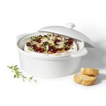 Starfrit Gourmet Bistro - Brie Baker Set - White Porcelain - Oven, Microwave and Dishwasher Safe - Versatile Use