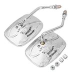 C-FUNN Motorcycle Rear View Side Mirrors Chrome For Harley Davidson Eagle Spirit Live to Ride