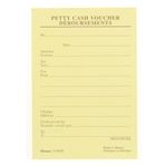 Blueline Petty Cash Vouchers, 72 Sheets, 10 Pads/Pack, Bilingual, 3-1/2" x 5" (A1603B), Yellow