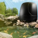 AMZTEMU 10L Pond Feeder, Automatic Fish Feeder for Pond Outdoor, Fish Feeder Automatic Dispenser, Timer High Capacity for Vacations & Hot or Cold Weather- Battery Powered