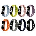 kwmobile Strap Set compatible with Samsung Galaxy Fit 2 Straps - 8x TPU Silicone Replacement Wristband - Multicolor