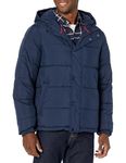 Amazon Essentials Men's Heavyweight Hooded Puffer Coat, Navy, M