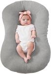 FUNUPUP Rayon Made from Bamboo Baby Lounger Cover Compatible with Snuggle Me Lounger, Infant Lounger Pillow Cover for Newborn, Removable Elastic Newborn Lounger Cover,Cover Only,Grey