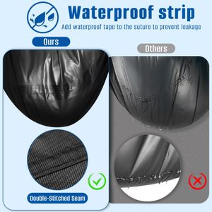 SIRUITON Garden Furniture Cover 250x250x90cm – Waterproof 420D Oxford, Heavy Duty, Black