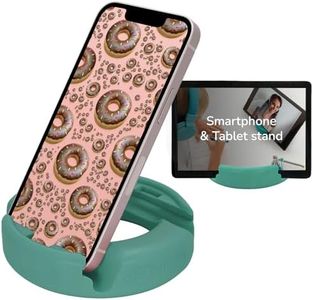 GoDonut Original Universal Smartphone and Tablet Stand, Compatible with Android iPad iPhone Samsung Galaxy LG Pixel | Multi-Angled to View on Tablet Kindle Fire Smartphone (Hunter Green)