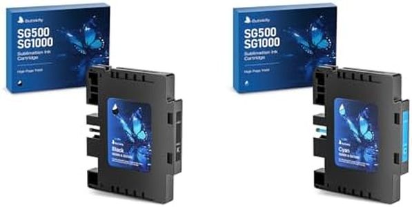 3.09 Sublimation Ink Cartridge Compatible with Sawgrass SG500 SG1000 Printer All Firmware Versions | No Grid Lines Guaranteed | High-Performance & High-Viscosity Gel Ink(2 PK, B/C)