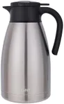 GiNT 74Oz Thermal Coffee Carafe, Insulated Stainless Steel Coffee Carafes for Keeping Hot/Double Walled Vacuum Thermal Carafe (Silver, 2.2L)
