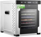 NutriChef Electric Countertop Food Dehydrator-900-Watt Premium Multi-Tier: Save Time v. 600W. Make Jerky, Dried Fruit/Veggies, Dog Treats, Yogurt, 10 Stainless Steel Trays, Digital Timer, Temp Control