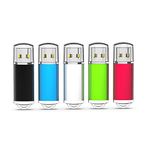 JUANWE 32GB USB Flash Drive 5 Pack Thumb Drive USB Stick Memory Flash Drive Jump Drive Zip Drive with Led Indicator (32GB, USB2.0 5PACK)