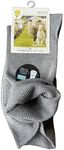 6 Pairs Loose Top Diabetic Socks Wool Blend Wide top Mens Womens Sock Black Navy Grey (7-11, Grey)