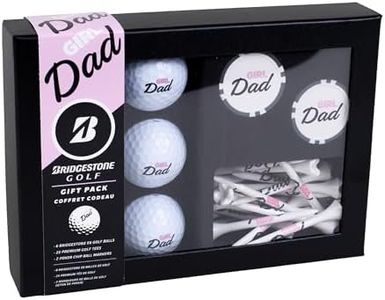 PrideSports Bridgestone Golf Girl Dad Gift Pack - e6 Golf Balls, Pride Performance Plastic Tees, and Poker Chips