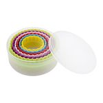 6PC Round Cookie Cutter Set Shapes, Circle Pastry Moulds for Baking, Round Biscuit Cutters, Kitchen Supplies for Kids, Kitchen Accessories, Home Baking, Kitchen Set - by TRIXES