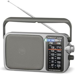 YOWGULF AM FM Radio with Best Reception,Bluetooth Portable AM FM Transistor,Battery Operated Radio or AC Power,Large Dial,Headphone Jack, Gifts for Seniors Elderly
