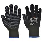 Portwest A790 Work Gloves Specialist Anti Vibration Glove Black, X-Large