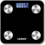 LENOXX Smart Body Scale with Bluetooth for Comprehensive Health Measurements. Connect to AiLink app for Weight, BMI, and More. Sleek Design with LED Display