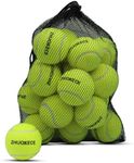 ZHUOKECE Tennis Balls, 18 Pack Training Tennis Balls Practice Balls with Mesh Bag for Easy Transport, Pet Dog Playing Balls, fit for Beginner Training Ball (Green)