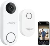 Reolink 2K Wi-Fi Doorbell Camera with Chime, 180° View, 2-Way Audio, Person/Package Detection, Waterproof, Smart Alerts, Hub Compatible, Wired Power Supply
