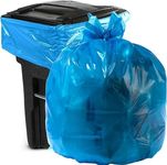 Aluf Plastics 55 Gallon Blue Trash bags for Rubbermaid Brute - Pack of 100 - Garbage or Recycling bags 55" by 38" 1.2 (equivalent) MIL - For Industrial, Home, Contractor
