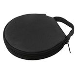 Losuya Portable Round 20 Capacity CD DVD Disc Storage Case Bag Wallet for Car, Home and Office Use (Black)