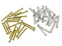 Dopro Pack of 20 Metric Thread Guitar Humbucker Pickup Screws Humbucker Pickup Height Screws with Springs Fits Epi SG Import Pickups Gold