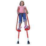 Walkaroo Xtreme Steel Balance Stilts with Height Adjustable Vert Lifters by Air Kicks, Red