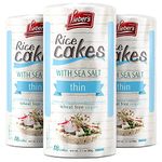 Lieber's Rice Cakes With Sea Salt 90g (Pack of 3) | Thin Salted Rice Cakes | Dairy Free, Wheat Free, Gluten Free, Vegan, Kosher
