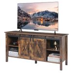 ARTETHYS TV Unit, TV Stand Cabinet for 55 Inch TV, TV Stand with 2 Sliding Doors and Adjustable Shelves,TV Units for Living Room,Dining Room, Bedroom, Rustic Brown