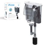 LAQUAL Aquarium Filter with Surface Skimmer, 10 Gallon Small Fish Tank Filter, 3-Layer Filtration, Adjustable Water Flow, Waterfall Design for Increasing Oxygen, Quiet & Efficient Hang on Back Filter