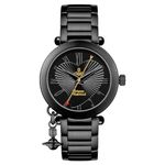 Vivienne Westwood Orb Women's Quartz Watch with Black Dial Analogue Display and Black Stainless Steel Bracelet VV006BK