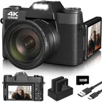 Vlogging Camera for YouTube, 4K 48M