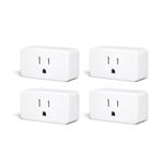 THIRDREALITY ZigBee Smart Plug 4 Pack with Real-time Energy Monitoring,15A Outlet,Timer Function,ETL Certified,ZigBee Hub Required,Work with Home Assistant,Compatible Echo Devices and SmartThings